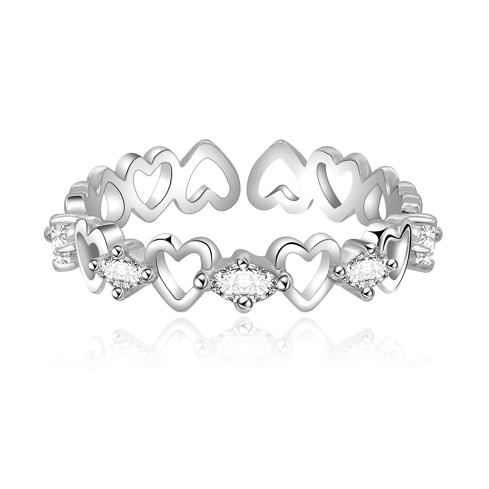 Fashion Heart Eternity Band Ring